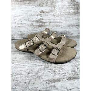 Final price! Vionic “Misa Rose Gold Strappy Leather Sandals Sz 9